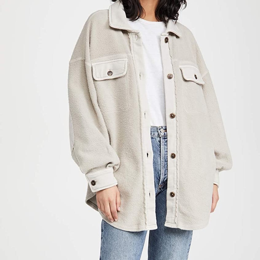 Free People Ruby Shacket Stone